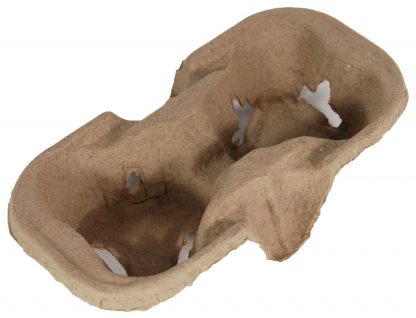 2 Cup Moulded Fibre Carry Trays