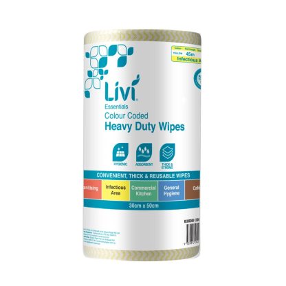 Heavy Duty Roll Wipes Yellow
