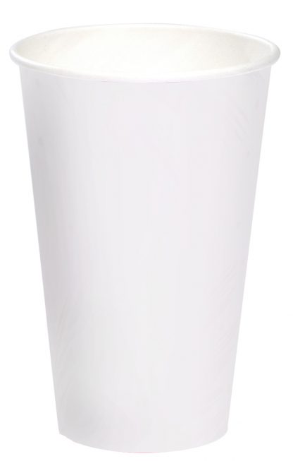 Plain White Cold Paper Cup 12 oz