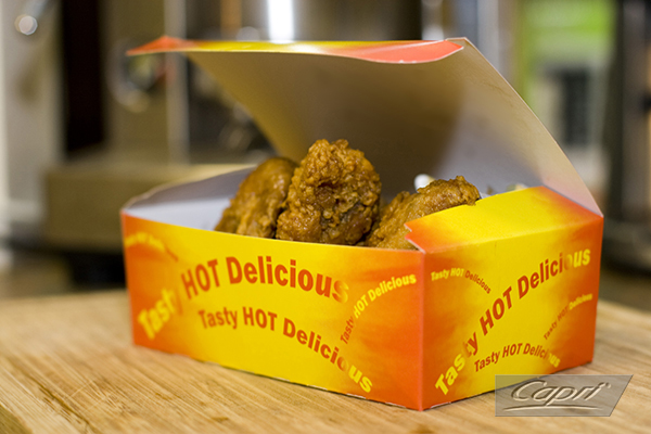 Fried Chicken Wings in Printed Snack Box
