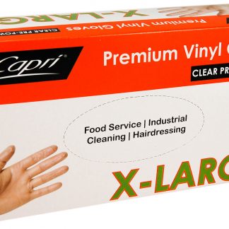 Premium Vinyl Gloves Clear Pre-Powdered Extra Large