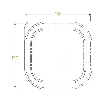280ml Clear PET Takeaway Lid Dimensions