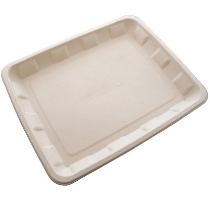 NATURAL SUGARCANE PULP TRAY 11 x 9