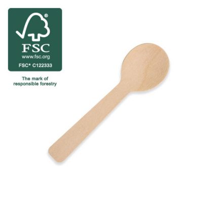 100mm Wooden Teaspoon