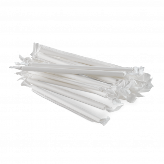Paper Straw White Wrapped 8 x 235mm – PERTH MEGAPLAS