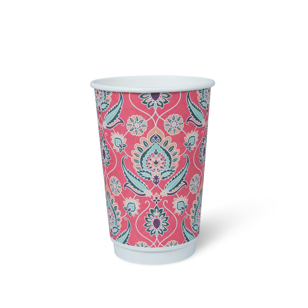 Compostable Double Wall Hot Paper Cup 16oz Coffee Origins Matte Series ...