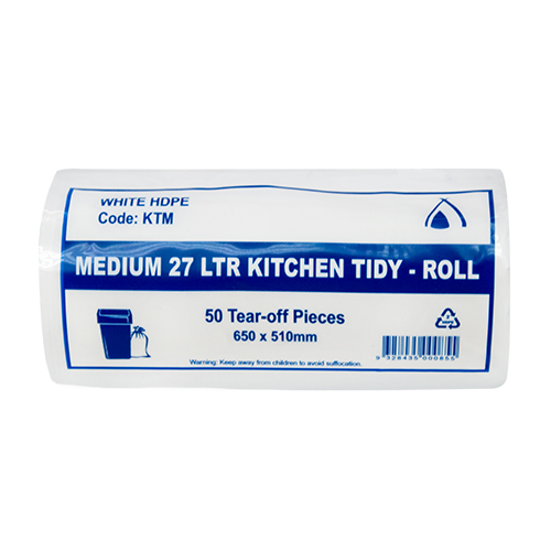 Garbage Bin Liner White Roll 27L