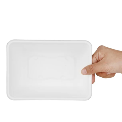 1000ml Sugarcane Takeaway Containers Angled Top View