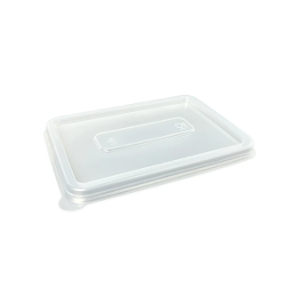 PP Lids for 500/650/750/1000ml Rectangle Sugarcane Containers