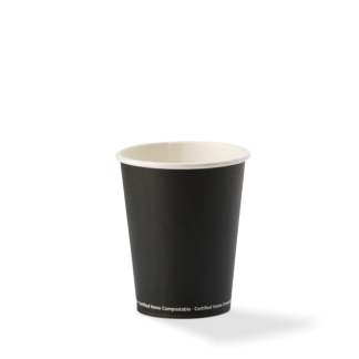 AQUEOUS SINGLE WALL HOT CUP BLACK 12oz