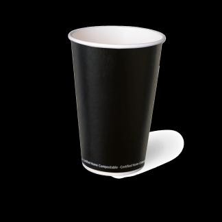Aqueous Single Wall Cup 16oz Black