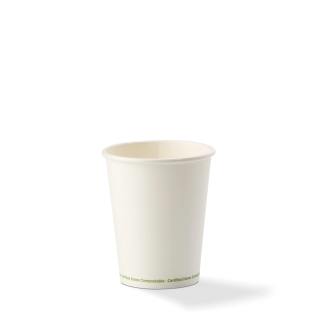 AQUEOUS SINGLE WALL HOT CUP 12oz WHITE