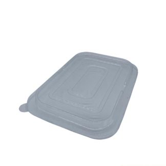 Aluminium Foil Container Black Outside/Silver Inside Clear RPET Lids 278mm