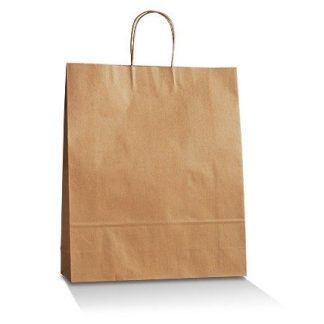 MEDIUM PLUS TWIST HANDLE RECYCLED CARRY BAG BROWN 300x305x175MM
