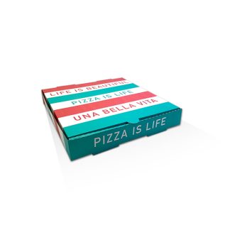 Pizza Box White Printed 10 Inch